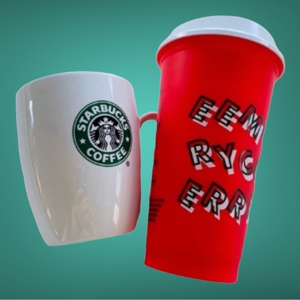 Starbucks coffee cups